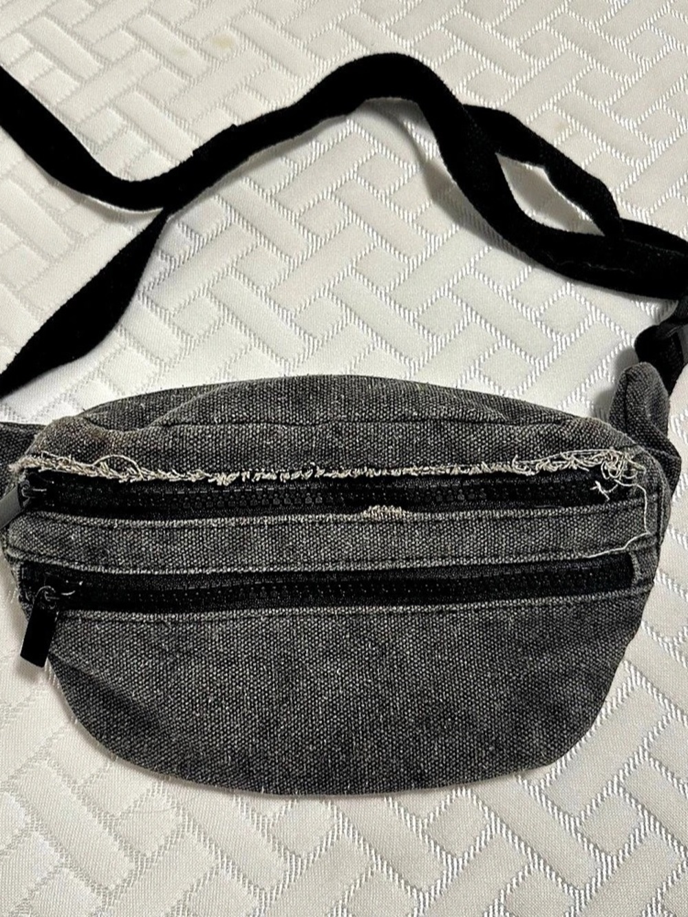 wild fable Gray Belt Bag with Dual Zippers